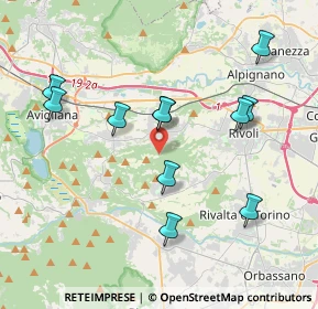 Mappa Via Rosta, 10090 Rosta TO, Italia (3.89727)