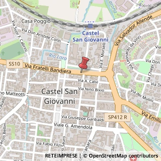 Mappa Via Fratelli Bandiera, 31, 29015 Castel San Giovanni, Piacenza (Emilia Romagna)