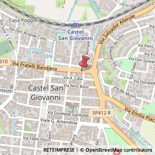 Mappa Via Fratelli Bandiera, 21, 29015 Castel San Giovanni PC, Italia, 29015 Castel San Giovanni, Piacenza (Emilia Romagna)