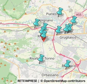 Mappa Ospedale di Rivoli Endoscopia Digestiva, 10098 Rivoli TO, Italia (3.54)