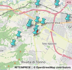 Mappa Ospedale di Rivoli Endoscopia Digestiva, 10098 Rivoli TO, Italia (2.02833)