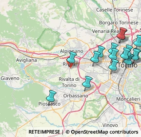 Mappa Ospedale di Rivoli Endoscopia Digestiva, 10098 Rivoli TO, Italia (9.81938)