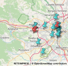 Mappa Ospedale di Rivoli Endoscopia Digestiva, 10098 Rivoli TO, Italia (7.9725)