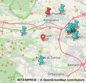 Mappa Strada Menaluna, 10098 Rivoli TO, Italia (5.05)