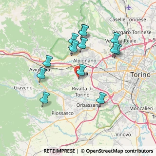 Mappa Strada Menaluna, 10098 Rivoli TO, Italia (7.32929)