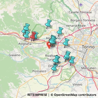 Mappa Strada Menaluna, 10098 Rivoli TO, Italia (6.13333)