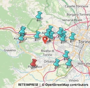 Mappa Strada Menaluna, 10098 Rivoli TO, Italia (6.84)