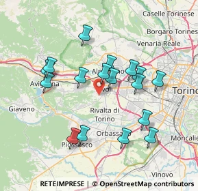 Mappa Strada Menaluna, 10098 Rivoli TO, Italia (6.95294)