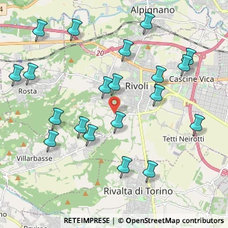 Mappa Strada Menaluna, 10098 Rivoli TO, Italia (2.4195)