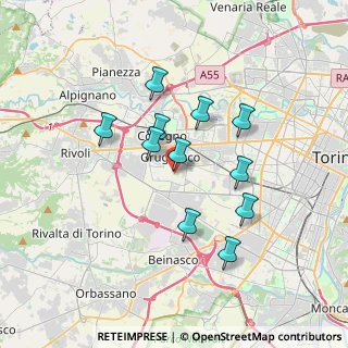 Mappa Via la Salle, 10095 Grugliasco TO, Italia (3.01909)