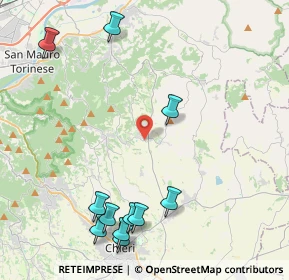 Mappa Via Felice Casorati, 10020 Pavarolo TO, Italia (5.28273)