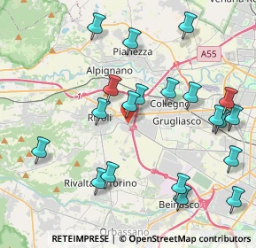 Mappa Corso L. Einaudi, 10098 Rivoli TO, Italia (4.5715)