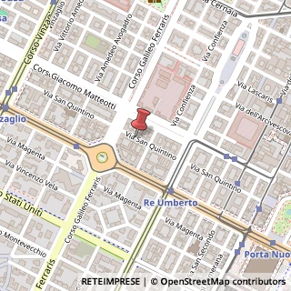 Mappa Via San Quintino, 23, 10121 Torino, Torino (Piemonte)