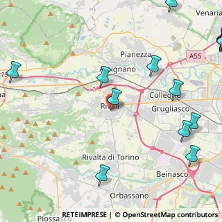 Mappa Via Luigi Colla, 10098 Rivoli TO, Italia (7.29722)