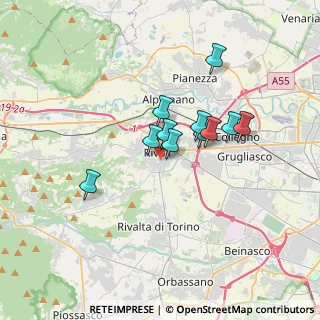 Mappa Via Colla Luigi, 10098 Rivoli TO, Italia (2.55727)