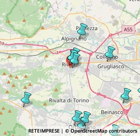 Mappa Via Colla Luigi, 10098 Rivoli TO, Italia (4.89357)