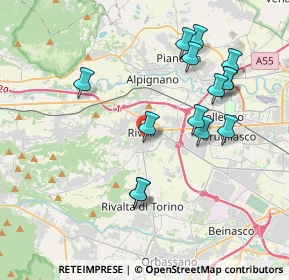 Mappa Via Colla Luigi, 10098 Rivoli TO, Italia (3.91286)