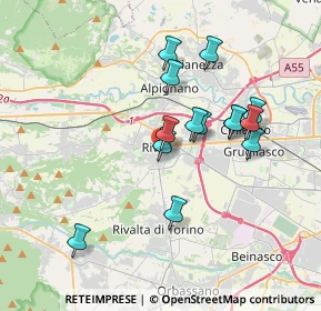 Mappa Via Colla Luigi, 10098 Rivoli TO, Italia (3.24429)