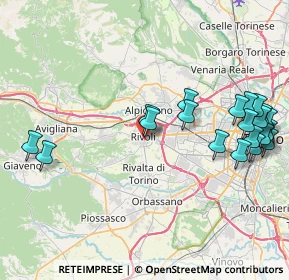 Mappa Via Colla Luigi, 10098 Rivoli TO, Italia (9.6195)