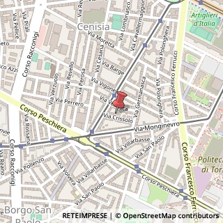 Mappa Via Crissolo, 12 F, 10138 Torino, Torino (Piemonte)