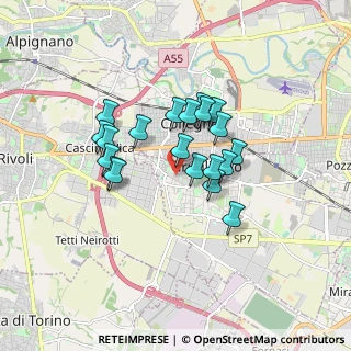 Mappa Via Bruno Buozzi, 10095 Grugliasco TO, Italia (1.3205)