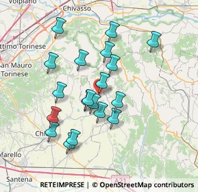 Mappa 14024 Moncucco Torinese AT, Italia (6.53579)