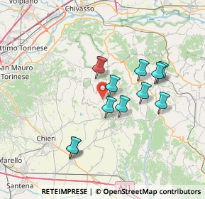 Mappa 14024 Moncucco Torinese AT, Italia (6.30636)