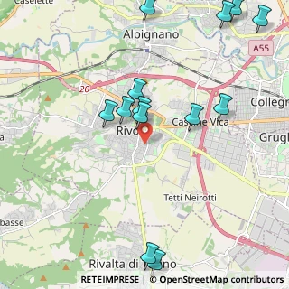 Mappa Via Bandiera Fratelli, 10098 Rivoli TO, Italia (2.53385)