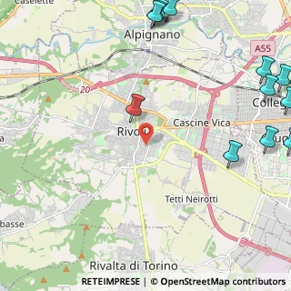 Mappa Via Bandiera Fratelli, 10098 Rivoli TO, Italia (3.69933)