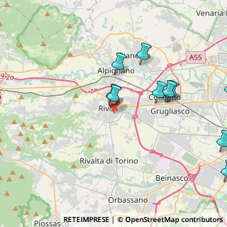 Mappa Via Bandiera Fratelli, 10098 Rivoli TO, Italia (5.74462)