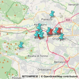 Mappa Via Bandiera Fratelli, 10098 Rivoli TO, Italia (2.63917)