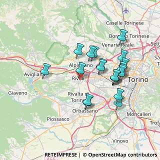 Mappa Via Bandiera Fratelli, 10098 Rivoli TO, Italia (6.9835)