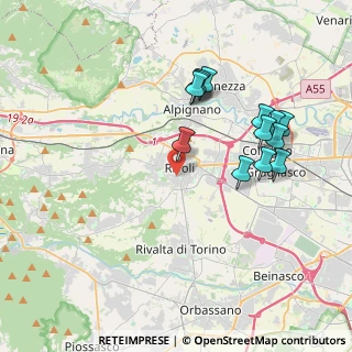 Mappa Via Pullino, 10098 Rivoli TO, Italia (3.87308)