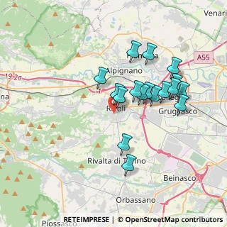 Mappa Via Pullino, 10098 Rivoli TO, Italia (3.31824)