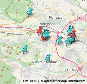Mappa Via Pullino, 10098 Rivoli TO, Italia (3.48333)