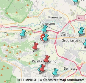 Mappa Via Pullino, 10098 Rivoli TO, Italia (5.50714)