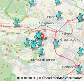 Mappa Via Pullino, 10098 Rivoli TO, Italia (5.5025)