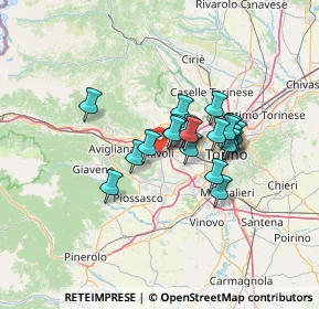 Mappa Via Pullino, 10098 Rivoli TO, Italia (9.642)