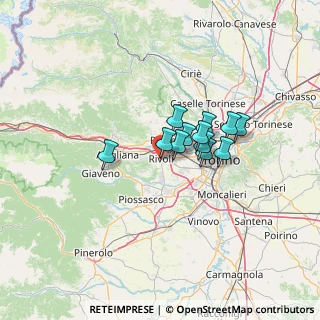 Mappa Via Pullino, 10098 Rivoli TO, Italia (8.69583)