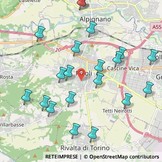 Mappa Via Pullino, 10098 Rivoli TO, Italia (2.4485)