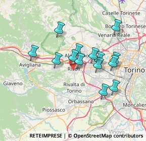 Mappa Via Pullino, 10098 Rivoli TO, Italia (6.16786)