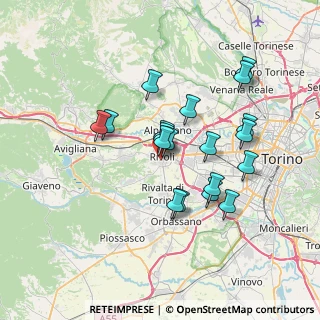 Mappa Via Pullino, 10098 Rivoli TO, Italia (6.22)