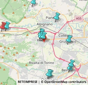 Mappa Via Luigi Gatti, 10098 Rivoli TO, Italia (6.0125)