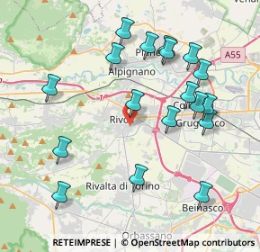 Mappa Via Luigi Gatti, 10098 Rivoli TO, Italia (4.22667)