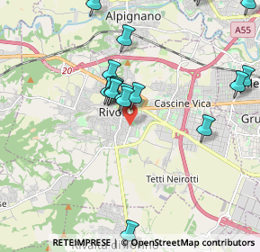 Mappa Via Luigi Gatti, 10098 Rivoli TO, Italia (2.21471)