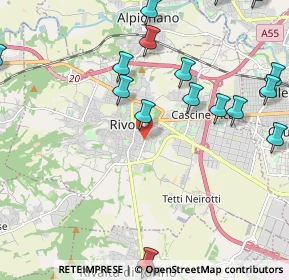 Mappa Via Luigi Gatti, 10098 Rivoli TO, Italia (2.685)