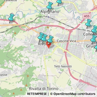 Mappa Via Luigi Gatti, 10098 Rivoli TO, Italia (3.09636)