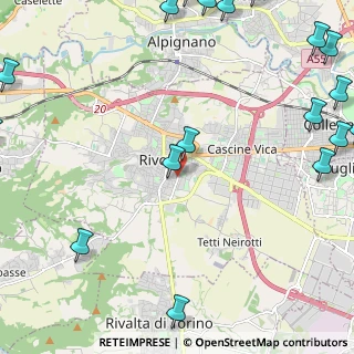 Mappa Via Luigi Gatti, 10098 Rivoli TO, Italia (3.7435)