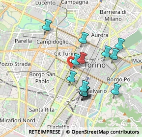 Mappa Via Vincenzo Vela, 10128 Torino TO, Italia (1.715)