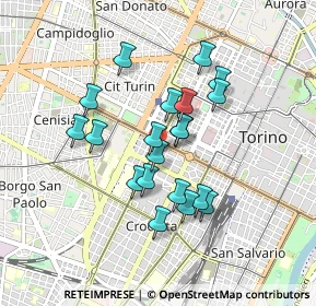 Mappa Via Vincenzo Vela, 10128 Torino TO, Italia (0.7235)